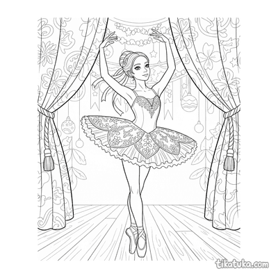 Ballerina by the Festive Stage