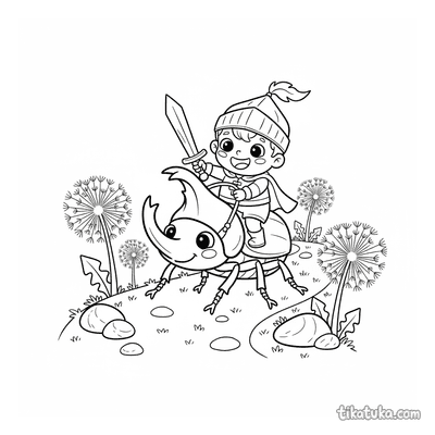 Knight Riding a Beetle