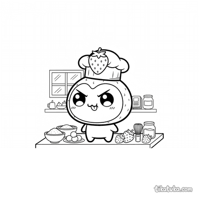 Chef Mochi Balancing a Berry