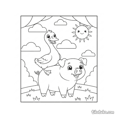 Goose and Piglet Friends