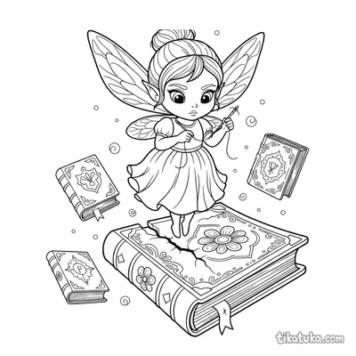 Librarian Fairy Repairing Torn Page