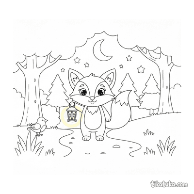 Little Fox with a Lantern