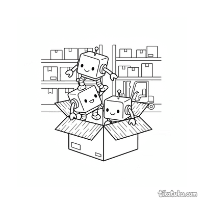 Modular Cube Bots Warehouse Game