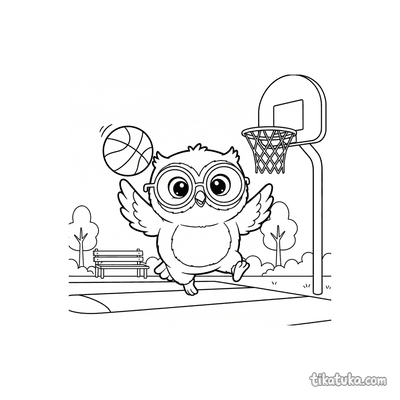 Owl Oof Playing Basketball