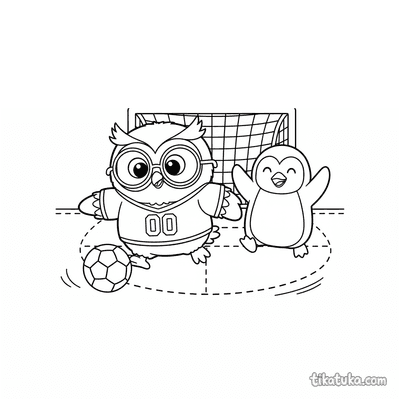 Owl Oof Playing Soccer