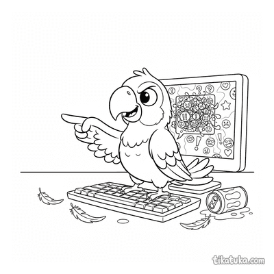 Parrot Pointing at Chat Chaos