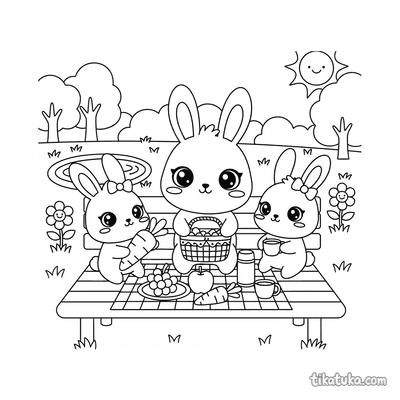 Rabbit Family Picnic