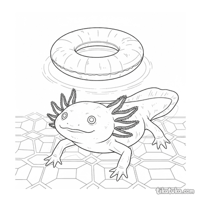 Axolotl on Pool Floor