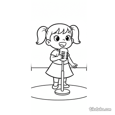Singer at the Microphone